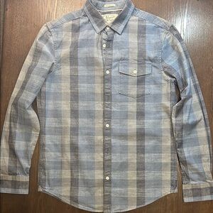 Original Penguin Light Blue and Gray Checkered Shirt